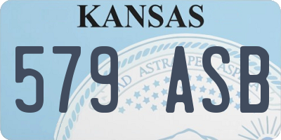 KS license plate 579ASB