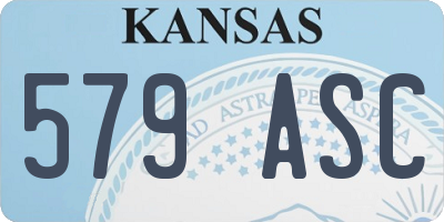 KS license plate 579ASC