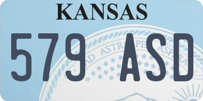 KS license plate 579ASD