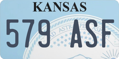 KS license plate 579ASF