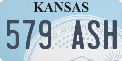 KS license plate 579ASH