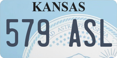 KS license plate 579ASL