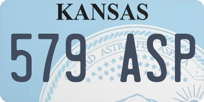KS license plate 579ASP