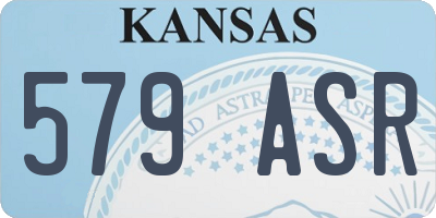 KS license plate 579ASR