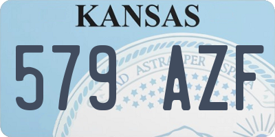 KS license plate 579AZF