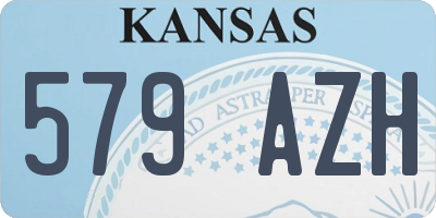 KS license plate 579AZH