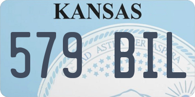 KS license plate 579BIL