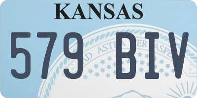KS license plate 579BIV