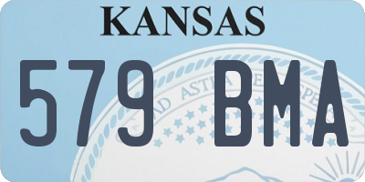 KS license plate 579BMA