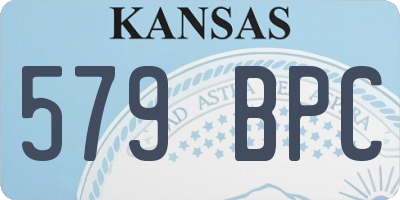 KS license plate 579BPC