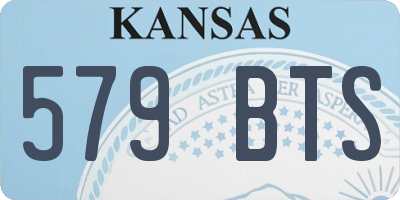 KS license plate 579BTS