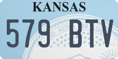 KS license plate 579BTV