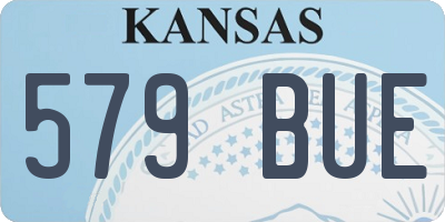 KS license plate 579BUE