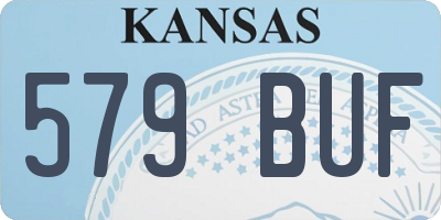 KS license plate 579BUF