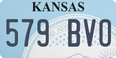 KS license plate 579BVO