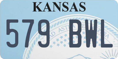 KS license plate 579BWL