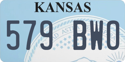KS license plate 579BWO
