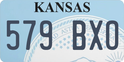 KS license plate 579BXO