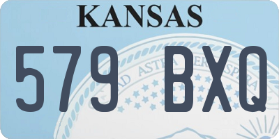 KS license plate 579BXQ