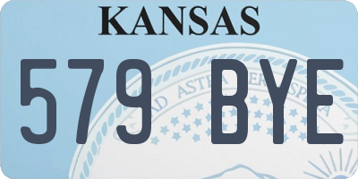 KS license plate 579BYE