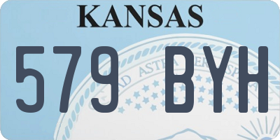 KS license plate 579BYH