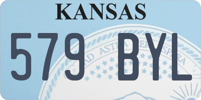 KS license plate 579BYL