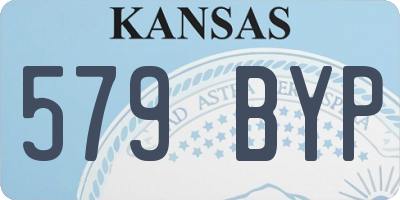 KS license plate 579BYP