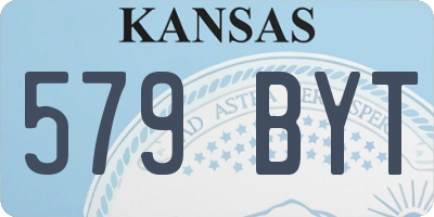 KS license plate 579BYT