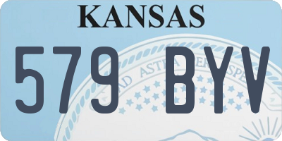 KS license plate 579BYV