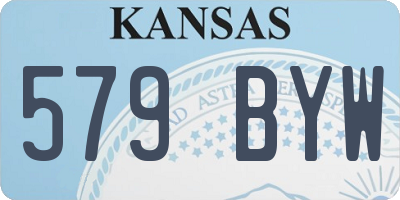 KS license plate 579BYW