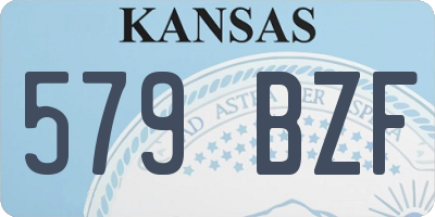 KS license plate 579BZF