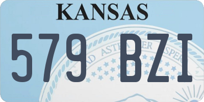 KS license plate 579BZI
