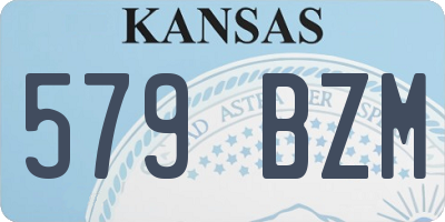KS license plate 579BZM