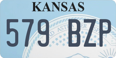 KS license plate 579BZP