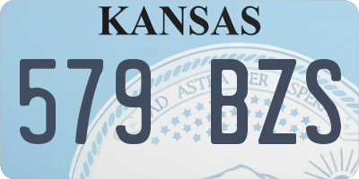 KS license plate 579BZS