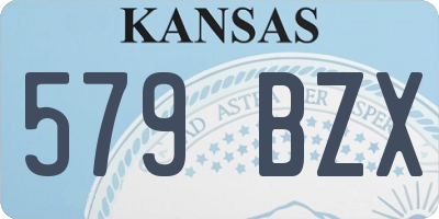 KS license plate 579BZX