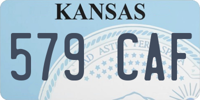 KS license plate 579CAF