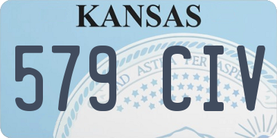 KS license plate 579CIV