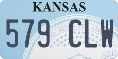 KS license plate 579CLW