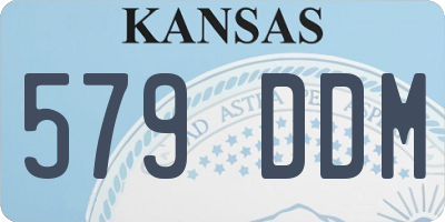 KS license plate 579DDM