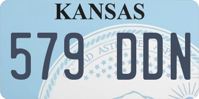KS license plate 579DDN