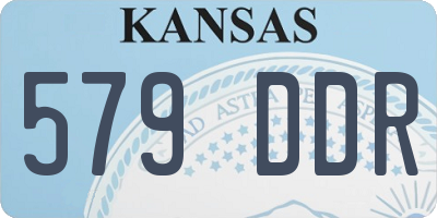 KS license plate 579DDR