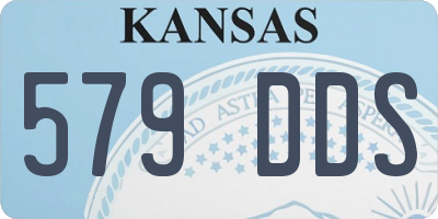 KS license plate 579DDS