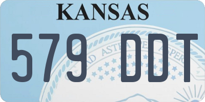 KS license plate 579DDT