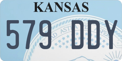 KS license plate 579DDY