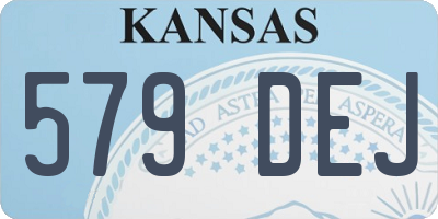 KS license plate 579DEJ