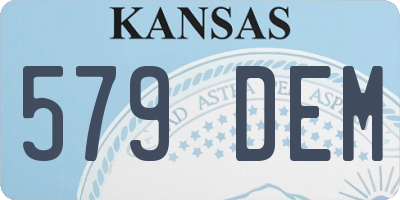 KS license plate 579DEM