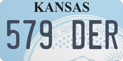 KS license plate 579DER