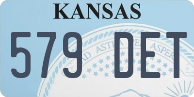 KS license plate 579DET