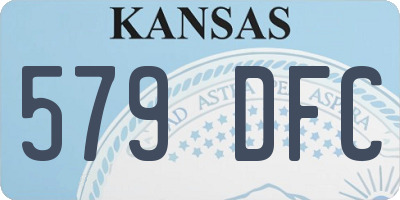 KS license plate 579DFC